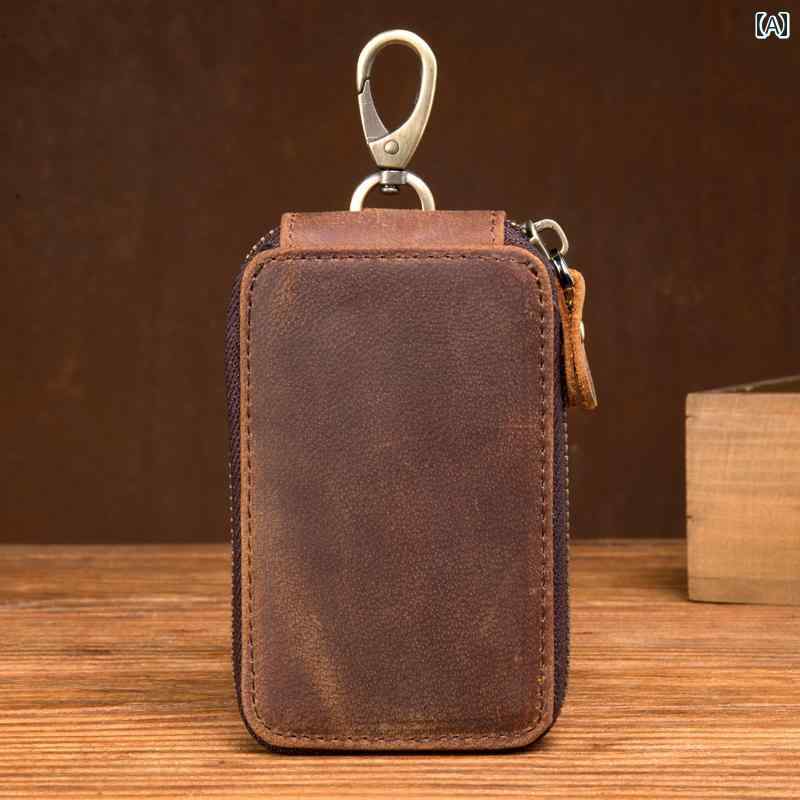 ベルトポーチ ヒップバッグ ウエストポーチ スマホ 鞄 革 携帯電話 キーケース カード ジッパー レトロ..