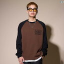 トップス メンズ レディース ラグラン アメリカン レトロ ラウンドネック スウェット 長袖 カジュアル おしゃれ 大きいサイズ ロゴ ブラウン ホワイト グレ...