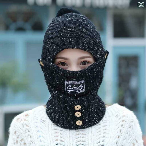 ニット帽 レディース 帽子 冬 暖かい ウール マスク マフラー サイクリング 防寒 ブラック ピンク レッド 耳あて ニット帽 レディース 帽子 冬 暖かい ウール マスク マフラー サイクリング 防寒 ブラック ピンク レッド 耳あて