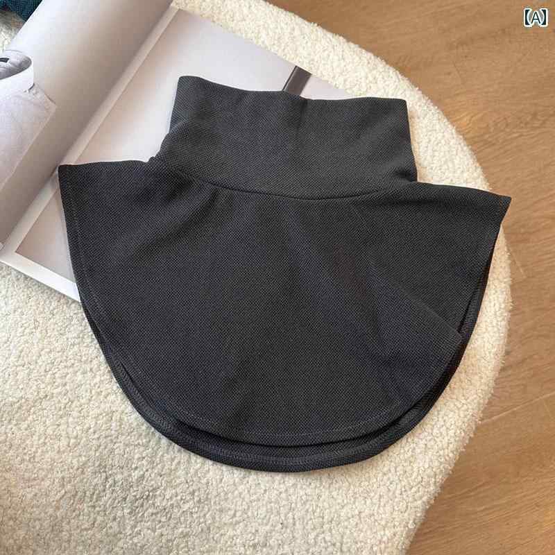 ネックウォーマー 付け襟 ハイネック ニット 秋冬 暖かい 首保護 防寒 防風 通勤 通学 ショッピング ホ..