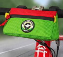 フロントバッグ 自転車 ロードバイク ハンドル サイクリング マウンテンバイク バー ファースト 防水 ハンギング 折りたたみ クイックリリース グリーン ブル...