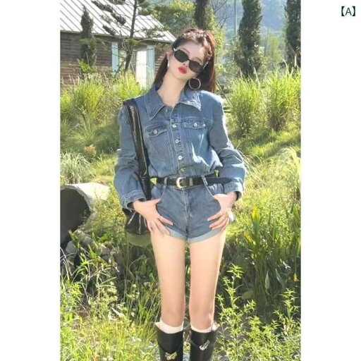 オーバーオール レディース つなぎ デニム パンツ オールインワン 韓国 長袖 ジャンプスーツ 秋 アメリカン レトロ 青 オーバーオール レディース つなぎ デニム パンツ オールインワン 韓国 長袖 ジャンプスーツ 秋 アメリカン レトロ 青