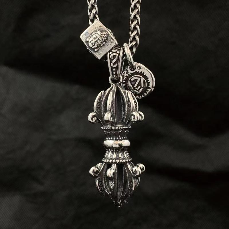 ネックレス メンズ 六字真言 アクセサリー 中国風 エスニック アジアンテイスト 仏教 数珠 悪魔 鎮める..