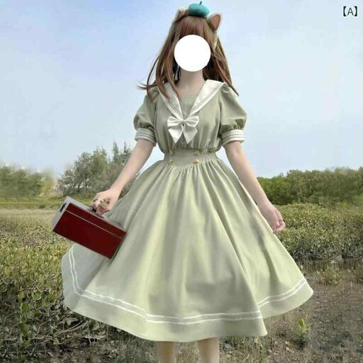 マリーンドレス 海軍 ネイビー風 セーラー服 レディース 衿 蝶ネクタイ ウエスト 痩せ 半袖 ワンピース 女子学生 ミモレ丈 万能 Aライン スカート ホワイト マリーンドレス 海軍 ネイビー風 セーラー服 レディース 衿 蝶ネクタイ ウエスト 痩せ 半袖 ワンピース 女子学生 ミモレ丈 万能 Aライン スカート ホワイト