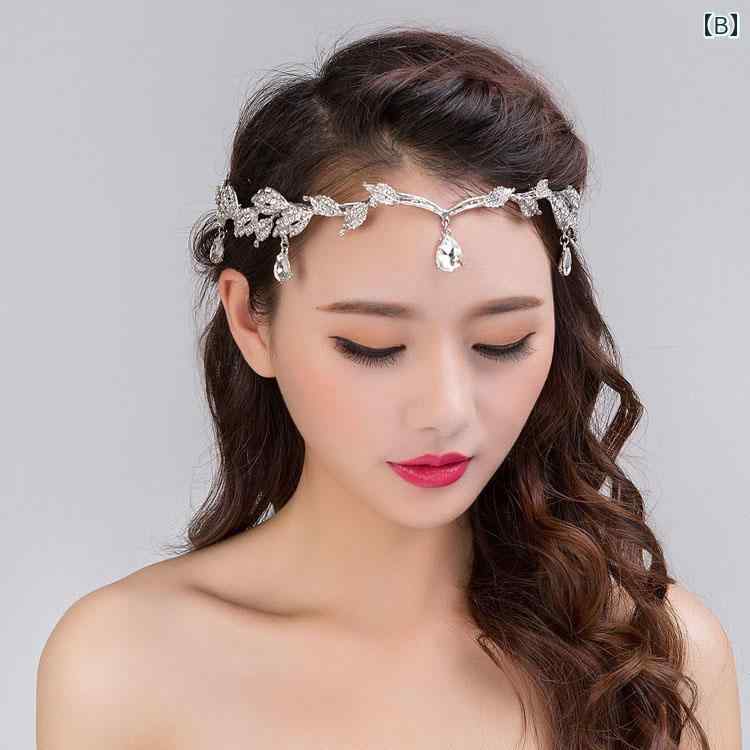 ヘアアクセサリー レディース 花嫁 ヘッドバンド 結婚式 ブライダル 髪飾り ゴールド シルバー ラインストーン ボヘミアン