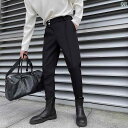 ズボン メンズ パンツ ファッション おしゃれ 秋冬 スリム フィット カジュアル 暖かい 無地 ブラック