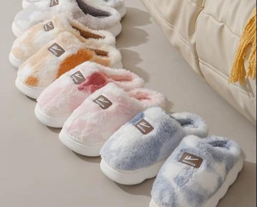 スリッパ 室内 ルームシューズ もこもこ コットン レディース メンズ 冬 滑り止め 暖かい ウール カッ..