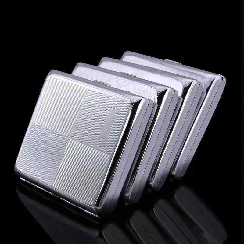 シガレットケース 煙草入れ タバコ 収納 おしゃれ メンズ 金属 ボックス 超薄型 ホルダー 耐圧 ポータ..