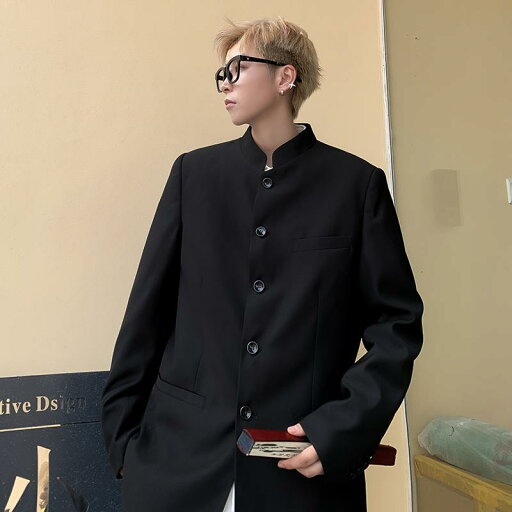 メンズ ジャケット トップス おしゃれ 秋冬 無地 シンプル スタンドカラー ブラック 制服 メンズ ジャケット トップス おしゃれ 秋冬 無地 シンプル スタンドカラー ブラック 制服