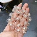 ヘアゴム ヘアアクセサリー レディース パール ヘッドバンド コード ホワイト シルバー ゴールド