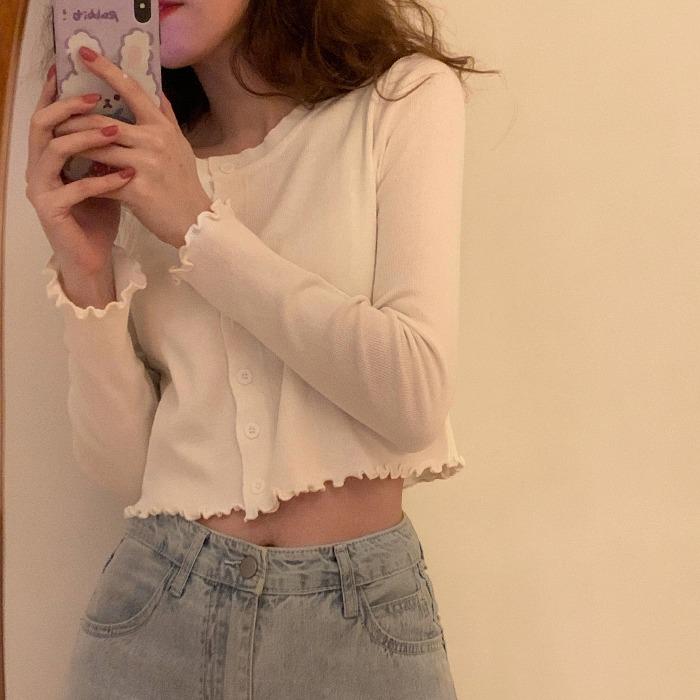 レディース カーディガン おしゃれ カジュアル 大きいサイズ セーター トップス 春秋 韓国 スリム 長袖 ホワイト パープル ブラック