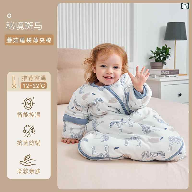 スリーパー ベビー 赤ちゃん キッズ 男の子 女の子 寝袋 コットン 秋冬 動物 かわいい 厚手 ブルー ピンク