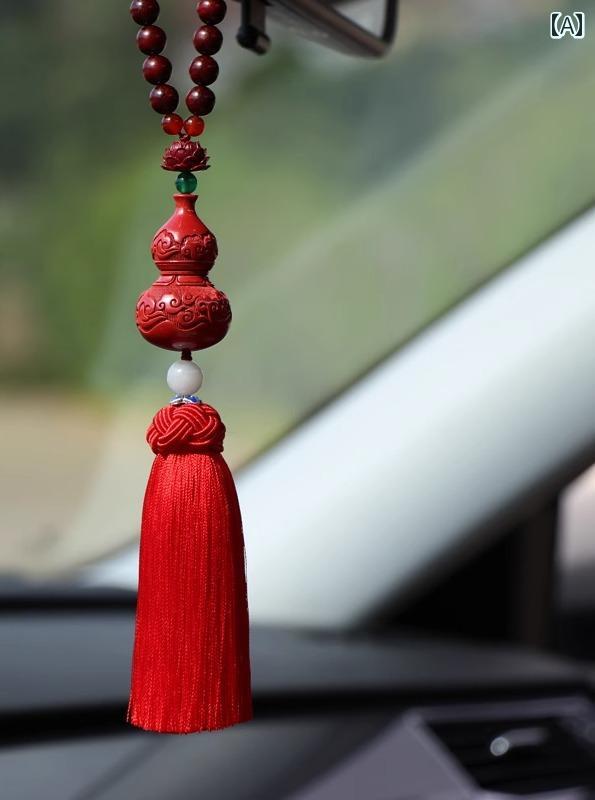 車 ルームミラー アクセサリー 飾り タッセル 安全 吊り下げ ペンダント メンズ レディース レッド パープル