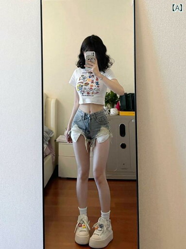 ショートパンツ デニム レディース ダメージ ジーンズ クラッシュ ボトムス プラスサイズショーパン 夏 ハイウエスト ローエッジ ブルー ショートパンツ デニム レディース ダメージ ジーンズ クラッシュ ボトムス プラスサイズショーパン 夏 ハイウエスト ローエッジ ブルー