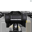 フロントバッグ 自転車 ロードバイク ハンドル サイクリング マウンテン 円筒形 クロス バー 防水 折りたたみ パドル ブラック ブルー グレー