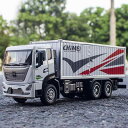 トラック トレーラー 模型 ミニカー おもちゃ 子供 ギフト 大型 物流 エンジニアリング 合金 ホワイト