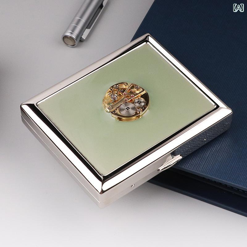 タバコケース おしゃれ レディース メンズ ポータブル シガレット ボックス レトロ マカロン ペイント 20 パック 樹脂 耐圧性