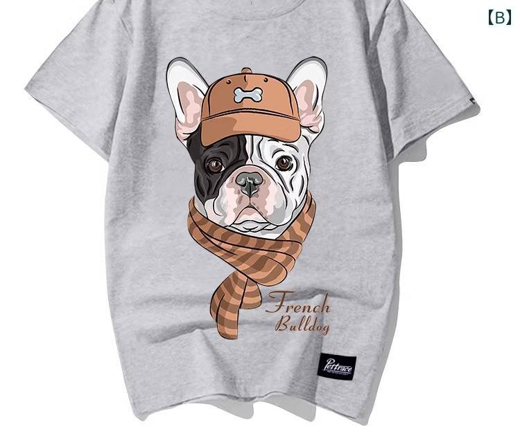 tシャツ 犬柄 フレンチブルドッグ 半袖 メンズ レディース 大きいサイズ コットン ...