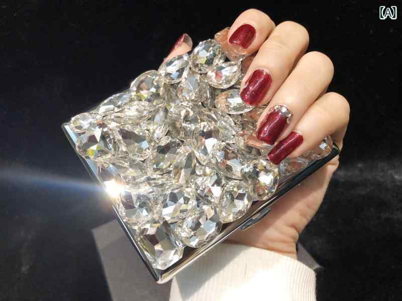 タバコケース おしゃれ かわいい レディース ポータブル アメリカ きらきら シガレットケース 20本入 厚型 薄型 収納ボックス ギフト