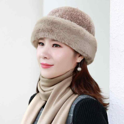 帽子 レディース 婦人 ミセス おばあちゃん ウール ファー ベレー帽 春秋冬 中高年 暖かい カーキ ブラック 帽子 レディース 婦人 ミセス おばあちゃん ウール ファー ベレー帽 春秋冬 中高年 暖かい カーキ ブラック