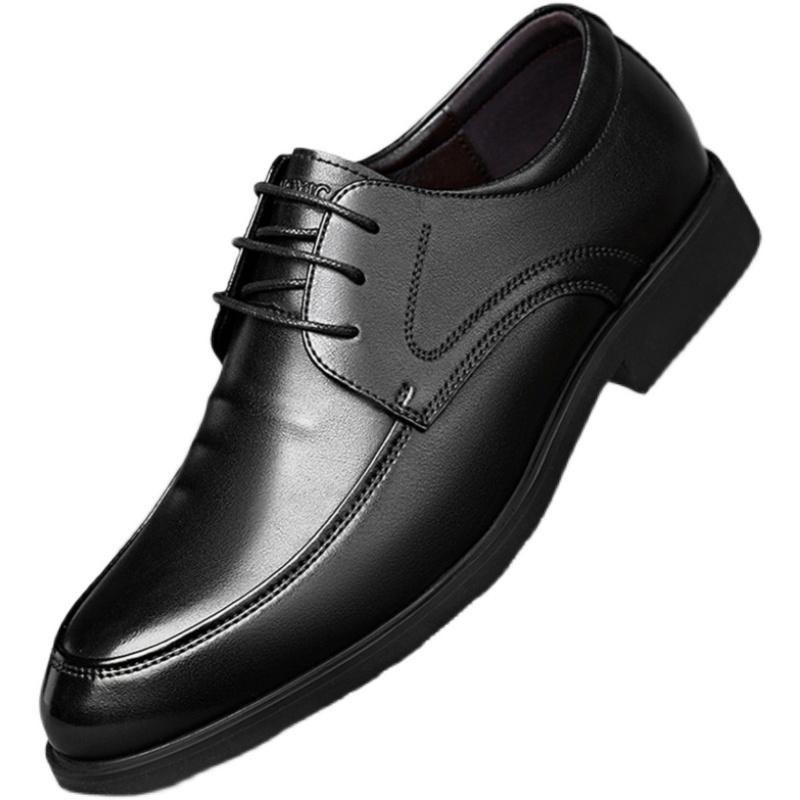 革靴 メンズ ポインテッドトゥ 靴 革 韓国 ビジネス フォーマル 紳士 カジュアル 結婚式 ブラック レー..