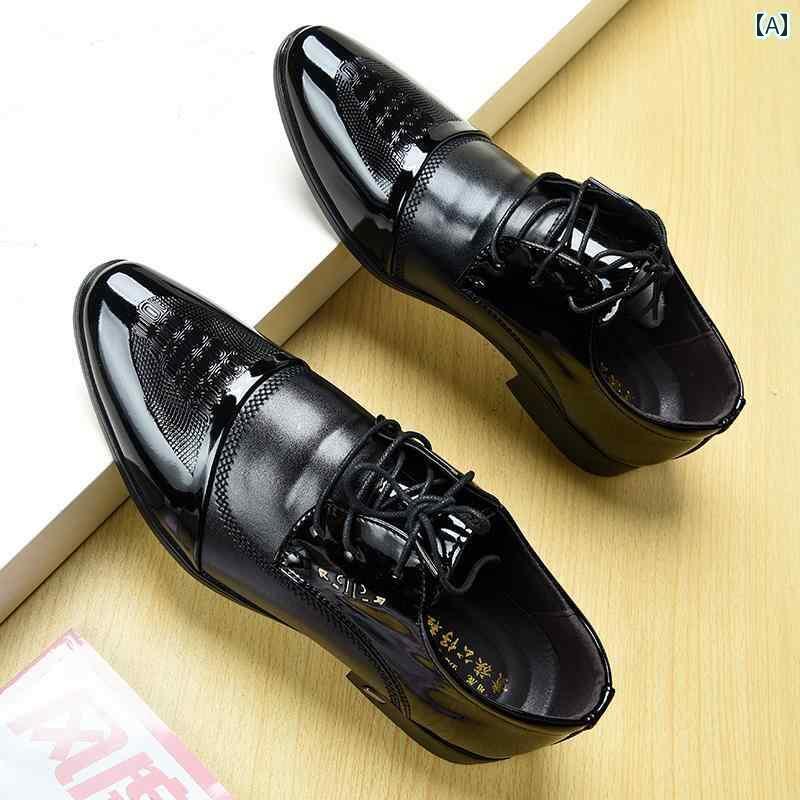 ビジネス シューズ メンズ 紳士靴 フォーマル 革靴 結婚式 ポインテッドトゥ ブラック