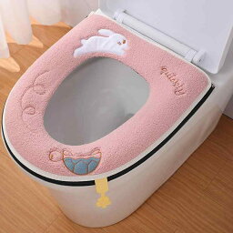 便座カバー 便座シート トイレ用品 家庭用 便座 クッション 取っ手付き かわいい オールシーズン ジッパー ファスナー 秋冬 厚手 グリーン ブルー イエロー