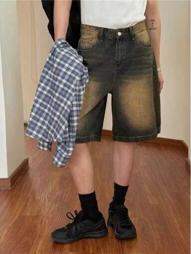 デニム ハーフパンツ メンズ 短パン ショートパンツ アメリカン ストリート ウォッシュデニム 夏 スリム ストレート レトロ ブルー デニム ハーフパンツ メンズ 短パン ショートパンツ アメリカン ストリート ウォッシュデニム 夏 スリム ストレート レトロ ブルー