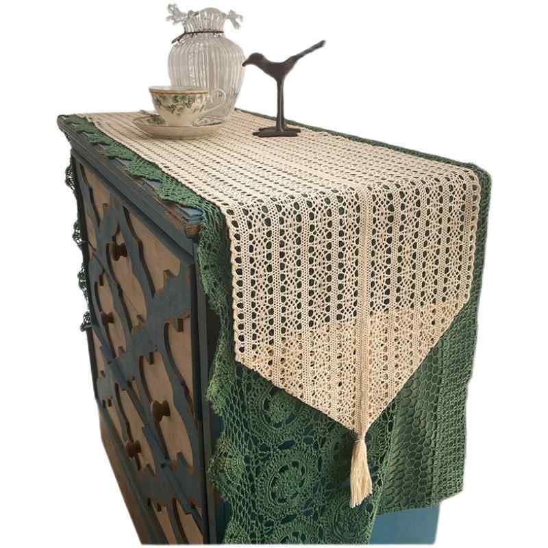 楽天Grams楽天市場店テーブルランナー おしゃれ テーブルクロス インテリア センター クロス 布 レース テーブル ダイニング 防塵カバー 白