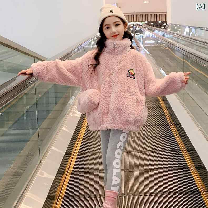 キッズ 子供 女の子 アウター もこもこ ボア 子供服 暖かい 長袖 秋冬 厚手 ジャケット ウール ピンク ..