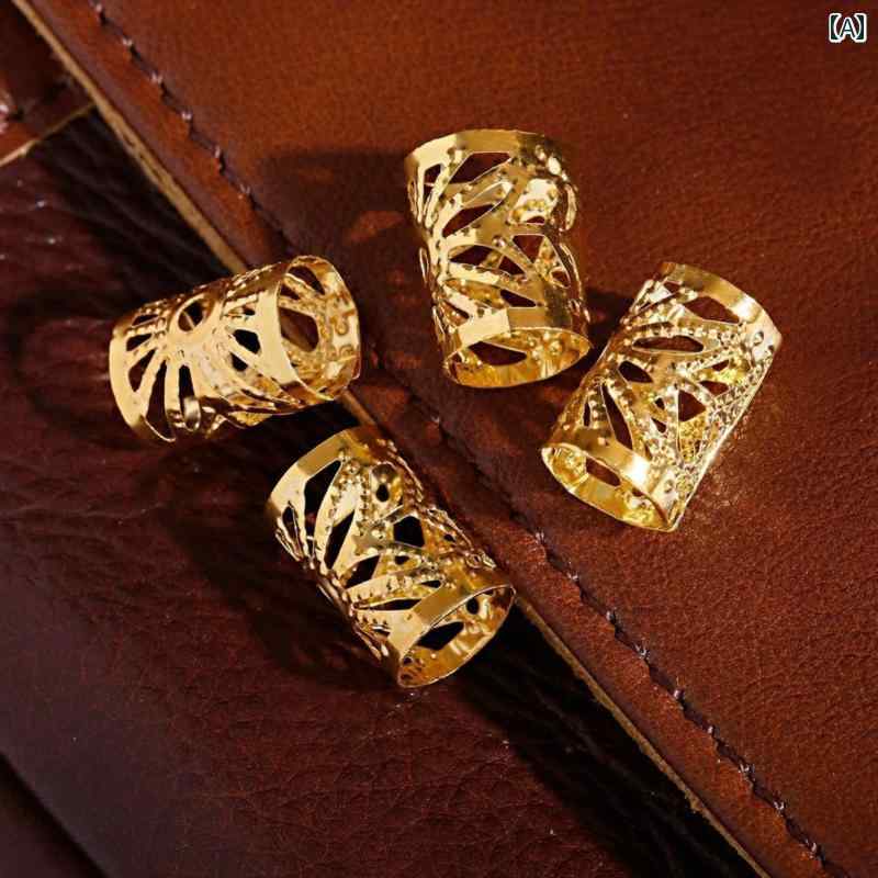 ドレッド ヘア アクセサリー 髪飾り ジュエリー レゲエ ボヘミアン 装飾 ヘアリング ゴールド シルバー