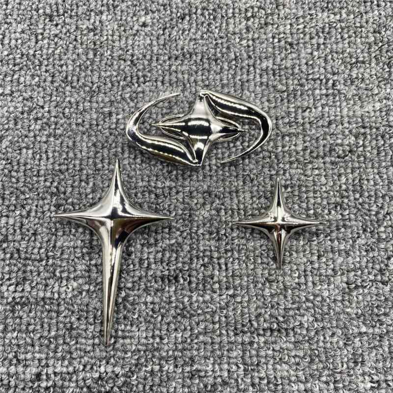 ラペルピン タックピン メンズ レディース ブローチ スーツ アクセサリー シルバークロス スター 秋 コサージュ シルバー