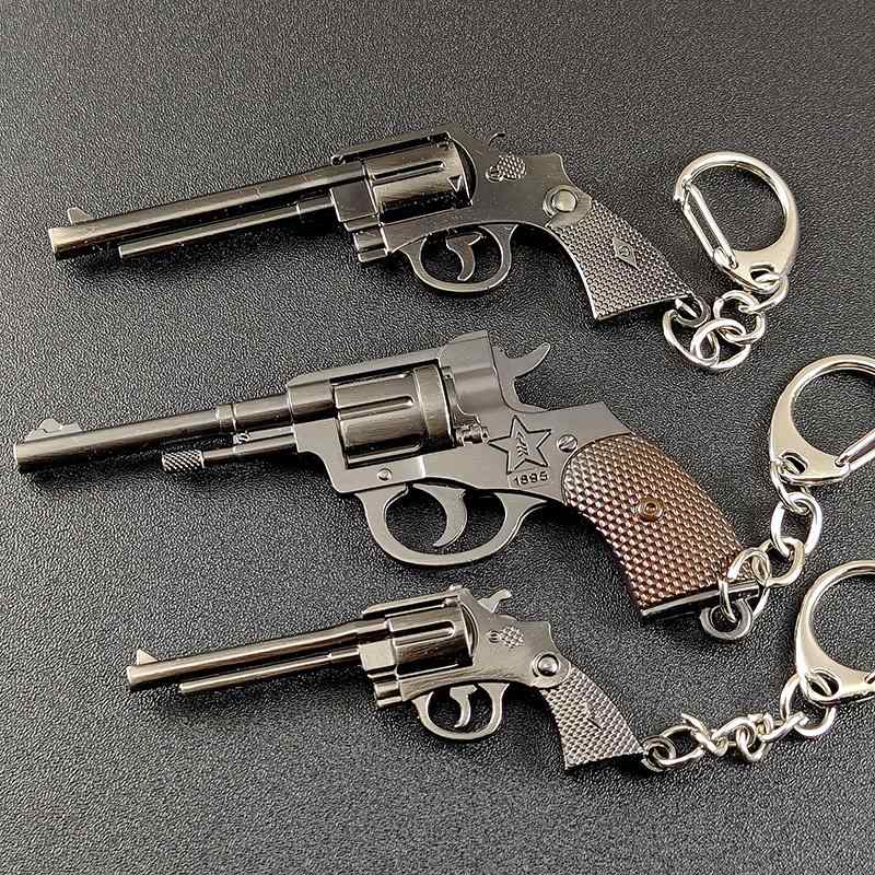 キーホルダー メンズ レディース リボルバー キーチェーン メタルガン 拳銃型 武器 ペンダント