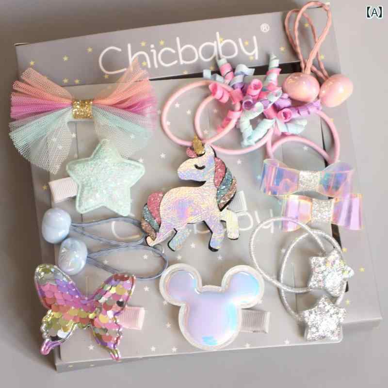 子供 ヘアアクセサリー 韓国 セット ギフト プリンセスクラウン 飾り ベビー 誕生日 ピン イエロー ピンク レッド