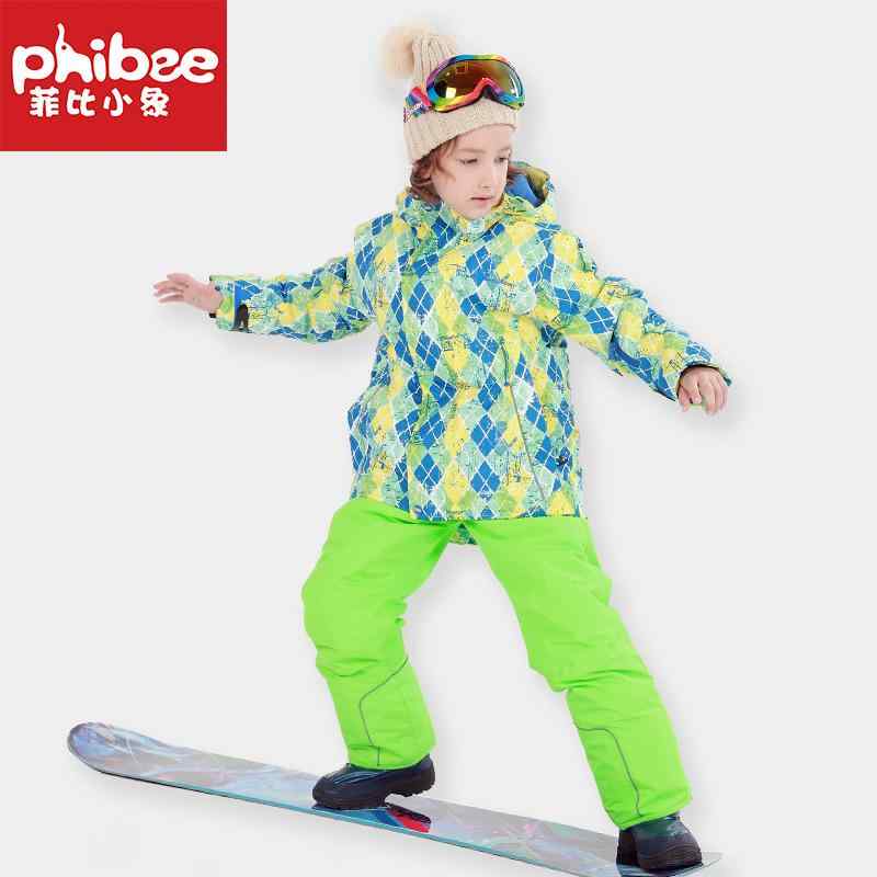 スノーボードウェア スキーウェア キッズ ジュニア 子供 男の子 防水 防風 グリーン ブルー イエロー