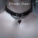 チョーカー ネックレス レディース アクセサリー ファッション おしゃれ ハート ペンダント レッド シルバー ブラック