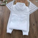 シャツ ブラウス 長袖 キッズ 子供 女の子 ファッション かわいい おしゃれ リボン チェック ストライプ レース 結婚式 入学式 卒業式 発表会 コットン プリーツ 春秋