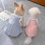 犬服 ドレス スカート ワンピース ドッグウェア かわいい おしゃれ ペット 夏 通気性 ブルー ピンク レース