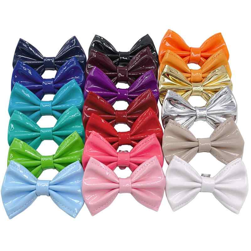 シューズクリップ パンプス レディース ロリータ かわいい リボン 光沢 ブルー グリーン ブラック