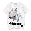 tシャツ 犬柄 半袖 ブルテリア ペット ブルドッグ 大きいサイズ ラウンドネック 春夏 ゆったり ホワイト グレー ブラック