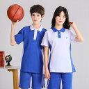 キッズ 子供 セットアップ ジャージ 運動着 男の子 女の子 カジュアル ポロシャツ ジャケット ブルー ホワイト ブラック