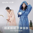 バスローブ メンズ レディース ルームウェア おしゃれ もこもこ 吸水 速乾 秋冬 フード付き 暖かい タオル ブルー ピンク ブラウン