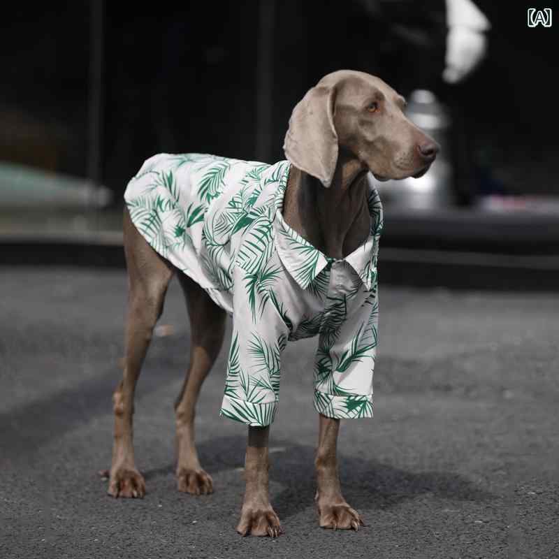 犬服 シャツ ドッグウェア かわいい おしゃれ ペット 夏 ゴールデンレトリバー ラブラドール 薄手 大型犬 ホワイト