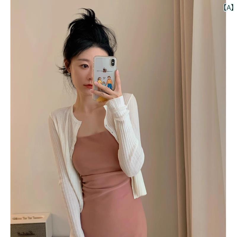 ニット レディース カーディガン おしゃれ カジュアル 春夏 ボレロブ 薄手 ショート ショール 白 黒