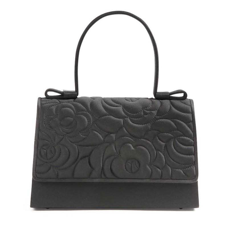 [パリスパートナー] ブラックフォーマルバッグ 巾着 袱紗 サブバッグ付き 4点セット：レディース バッ..