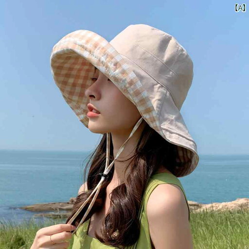 帽子 レディース チェック 韓国 おしゃれ ファッション ハット 春夏 折りたたみ つば広 日焼け止め ベージュ イエロー ブラック 帽子 レディース チェック 韓国 おしゃれ ファッション ハット 春夏 折りたたみ つば広 日焼け止め ベージュ イエロー ブラック