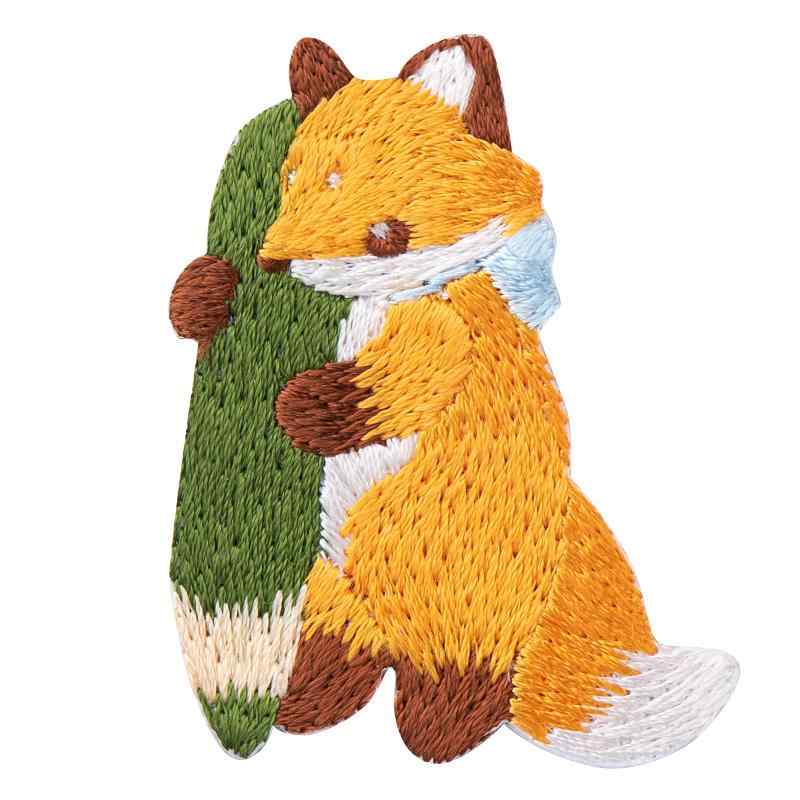 ワッペン アップリケ 刺繍 装飾 パッチ DIY リメイク 手芸 かわいい 森 動物 衣類 バック パック 携帯..