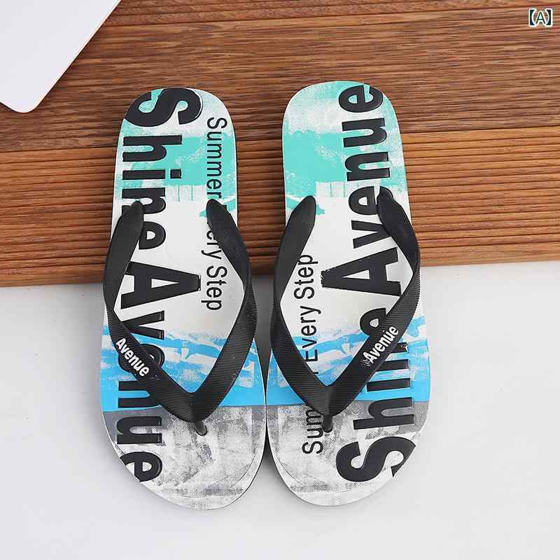 サンダル つっかけ メンズ 韓国 滑り止め 耐摩耗 ビーチ スリッパ ホワイト ブルー ブラック ビーサン