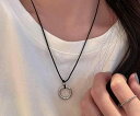 ネックレス アクセサリー レディース 編み込み ロープ 中国風 カップル ペンダント シルバー ブラック
