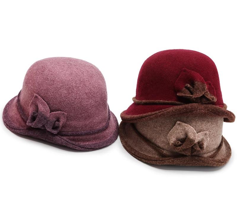 帽子 レディース 婦人 ミセス おばあちゃん 秋冬 中高年 ファッション 暖かい ハット キャメル パープ..